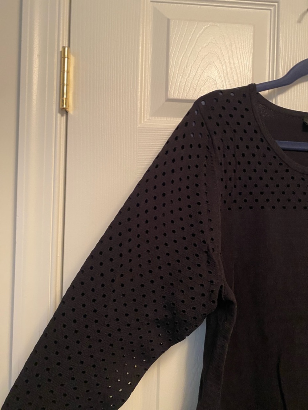 Lane Bryant Black Long Sleeve Dress with Eyelet Design…size 14/16 - Picture 3 of 5